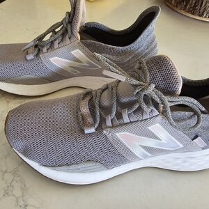 New Balance Gray Mesh Running Sneakers